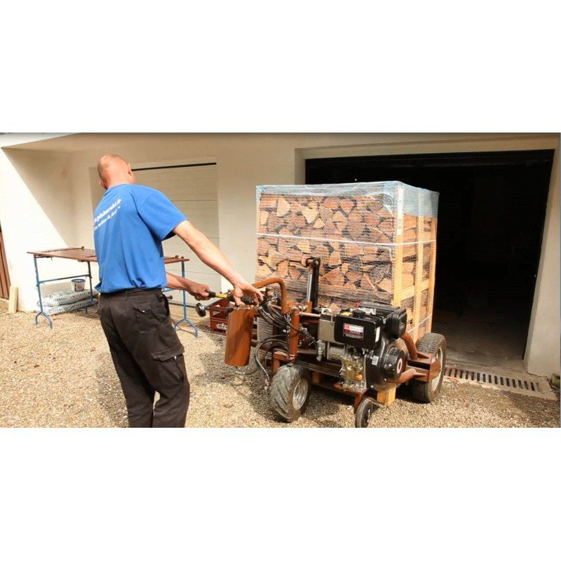 Pallet del 2° forno a legna secca G1H1 - pronto all'uso - misto di legno duro - immagine 3