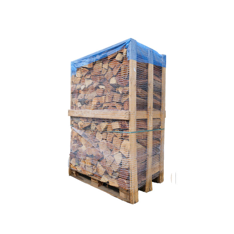 Pallet a 2 scomparti di legno speciale per stufe in muratura, spessore 33 cm - essiccato in forno - pronto all'uso - legno tenero/duro