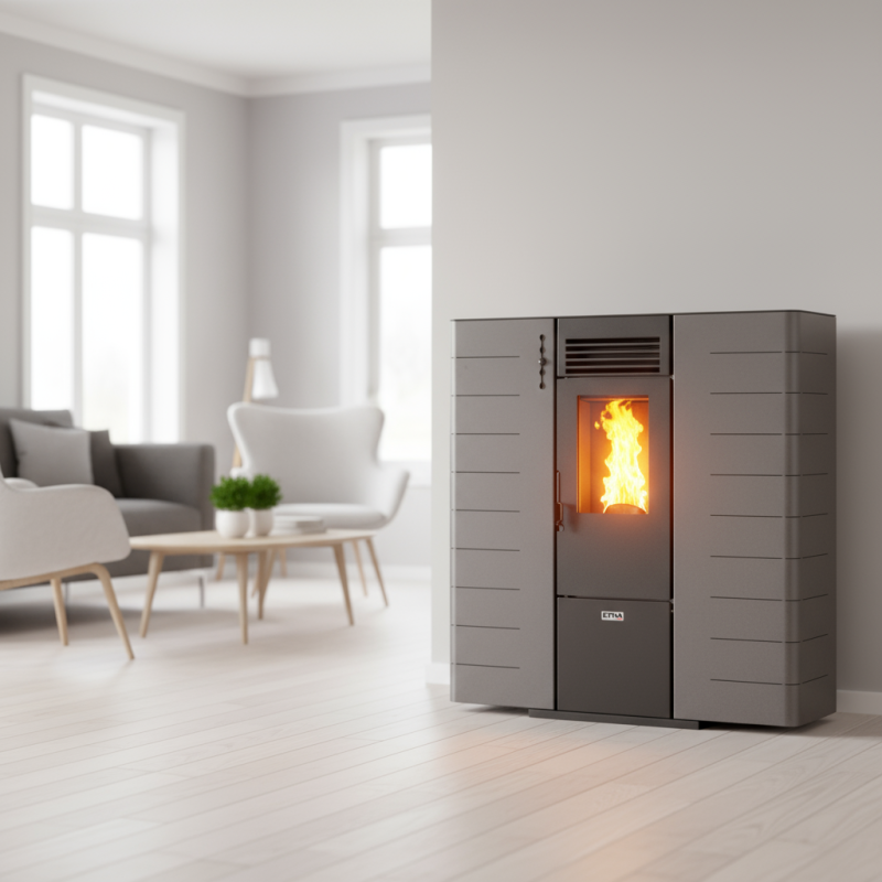 Stufa a pellet canalizzabile extra piatta Fango - 8 kW – Image 5